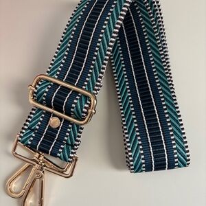 PPL Striped Adjustable Crossbody Strap with Gold Hardware.  NWOT